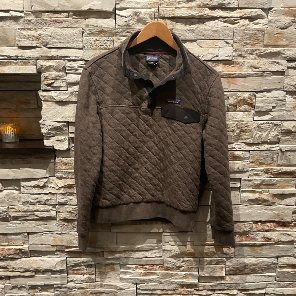 Patagonia Men’s Organic Cotton Quilt Snap- T Pullover , Color Brown, Size XXS - Picture 7 of 7